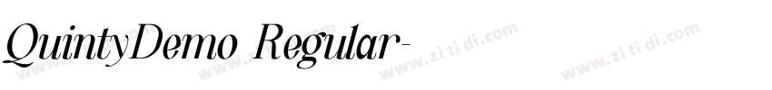 QuintyDemo Regular字体转换